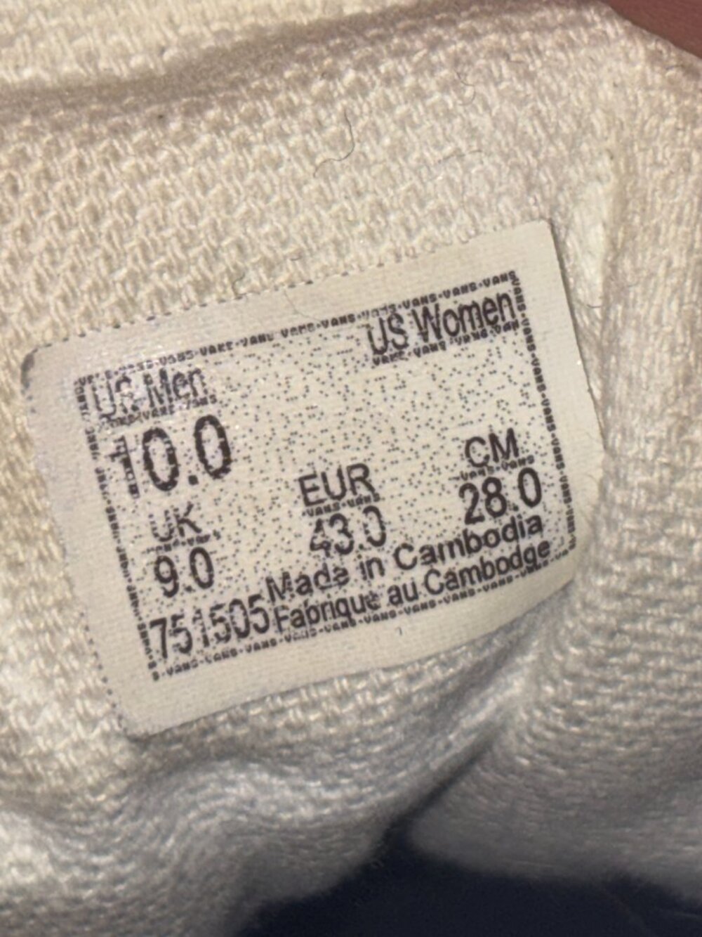 Vans Old Skool White Leather Sneakers – Men's Size 10 - Picture 8 of 8